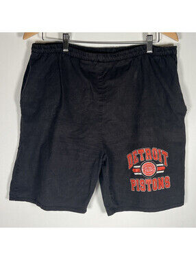 Vintage 90s Detroit Pistons Jerzees Sweat Shorts Men's XL *See Desc*